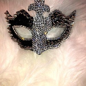 Custom Made Black and Silver Spike Mask